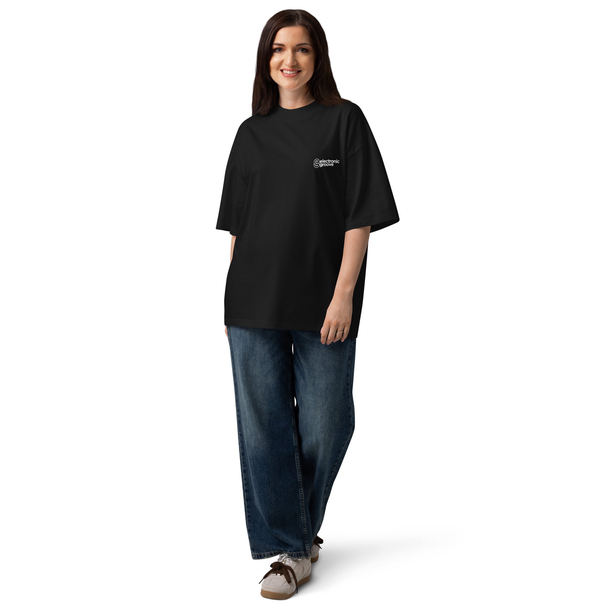 Pulse Cluster Unisex organic oversized high neck t-shirt - Image 6