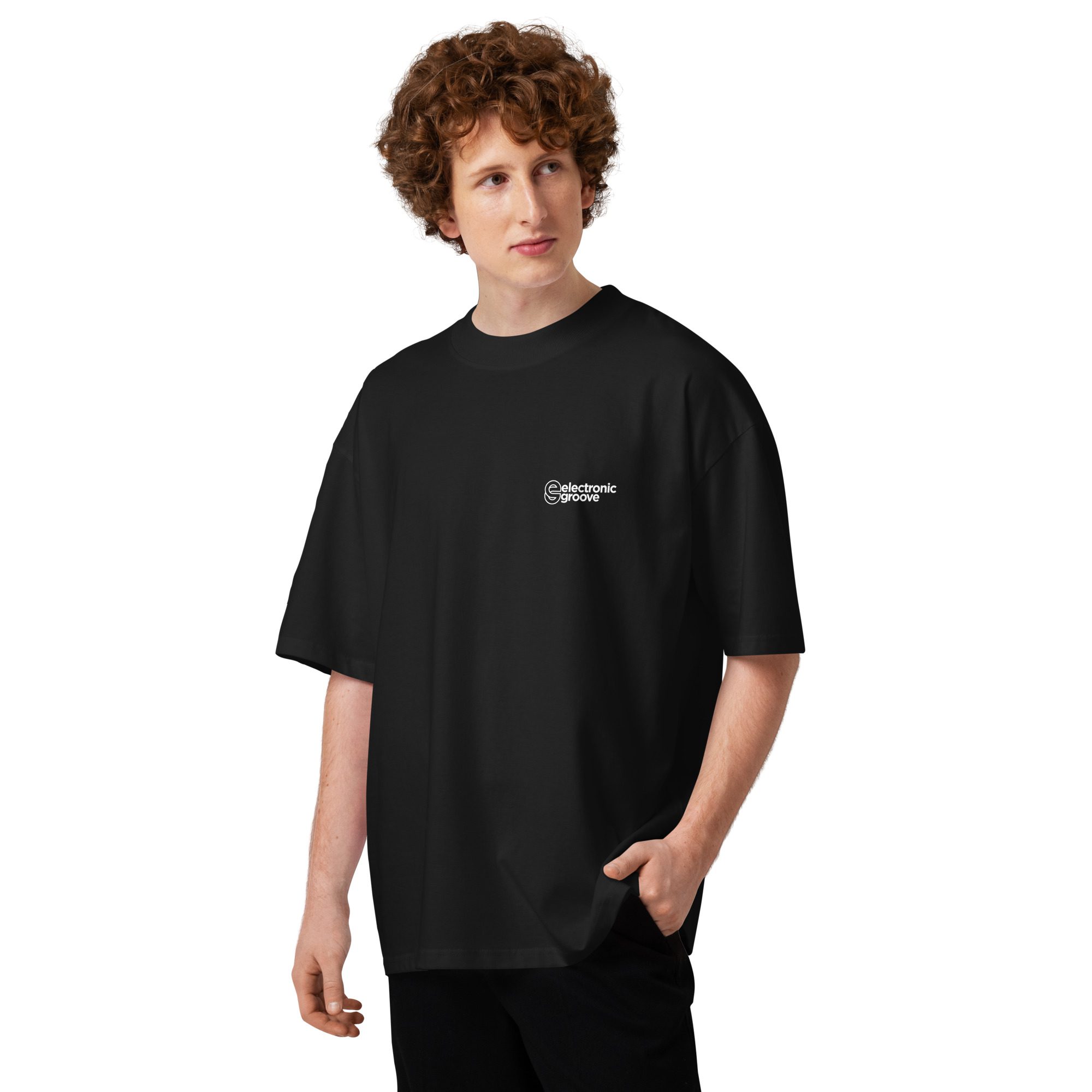 Pulse Cluster Unisex organic oversized high neck t-shirt - Image 8